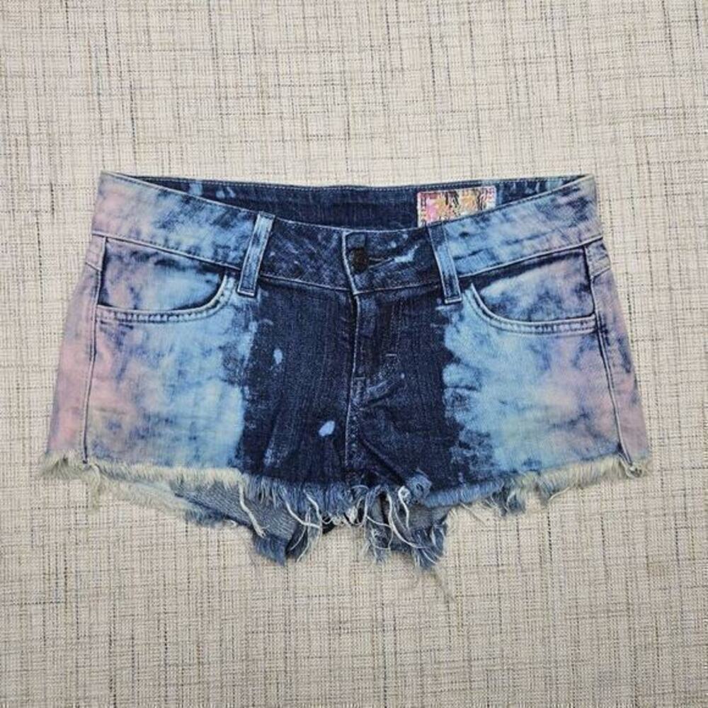 5/$25 SIWY Signature Low Rise Bleached Camilia Shorts Astral Denim Size 25